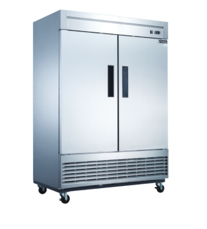 Dukers USA, D55R, Two Door Refrigerator