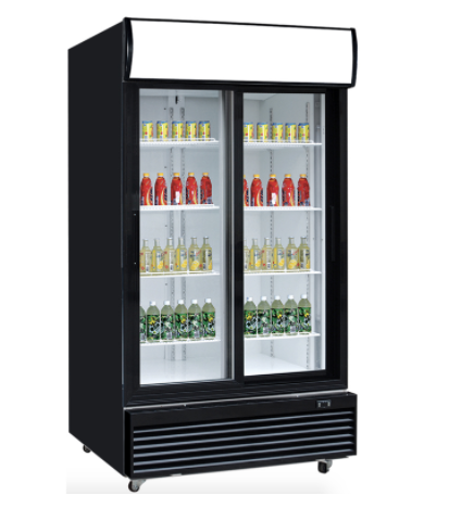 Dukers USA, DSM-32SR, Three Glass Hinged Door Refrigerator