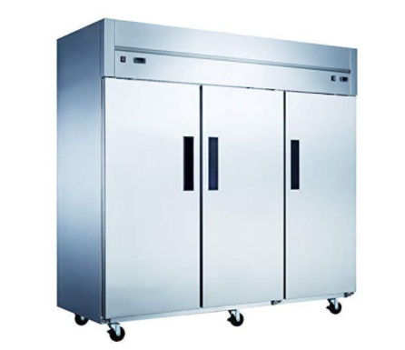 Dukers USA, D83AF, Three Door Freezer