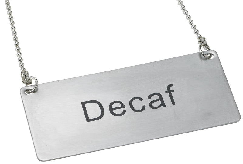 Winco, SGN-202, Beverage Sign, 3-1/2" L, Stainless Steel