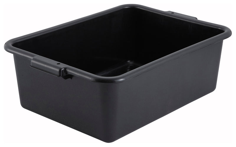 Winco, PL-7K, Bus Box / Tub, 21.5" L, Black, Polypropylene