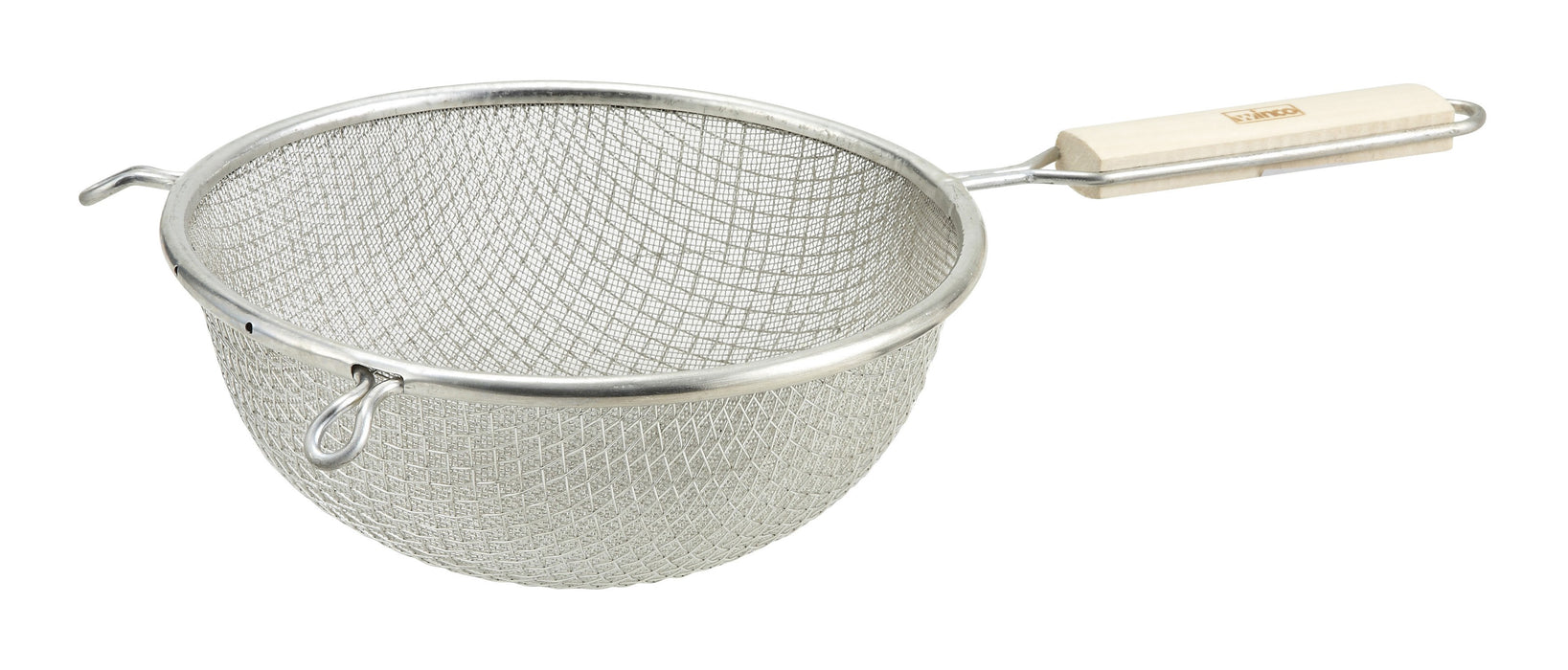 Winco, MSTF-8D, Mesh Strainer, Double Tinned Mesh, 8" Dia