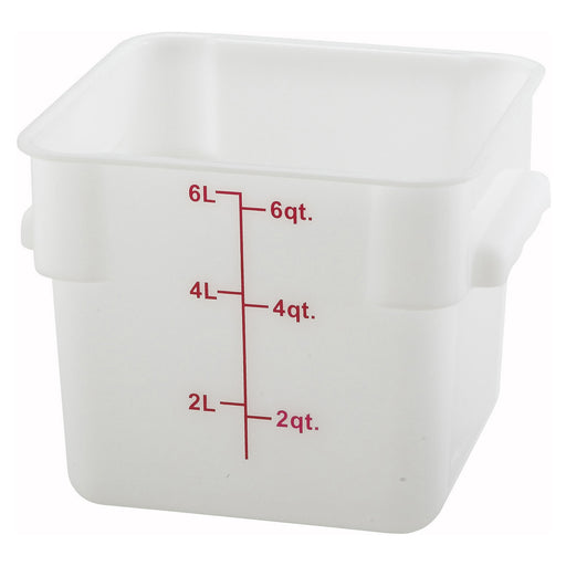 Winco, PTSC-6, Square Food Storage Containers