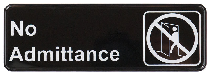 Winco, SGN-331, Sign, Compliance, 9" L, Black
