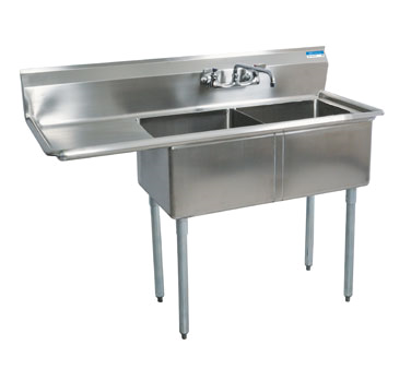 BK Resources, BKS-2-24-14-24L, Sink, (2) Two Compartment