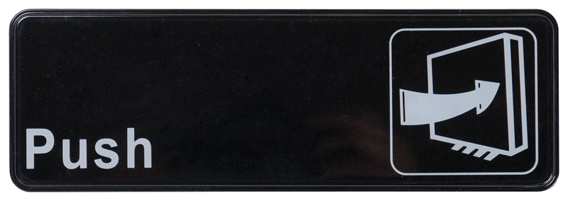 Winco, SGN-301, Sign, Compliance, 9" L, Black