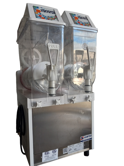 (REFURBISHED) AMPTO GRA122 Granita Machine 2 Tanks. 12 L ea. NSF/UL. Made in Italy