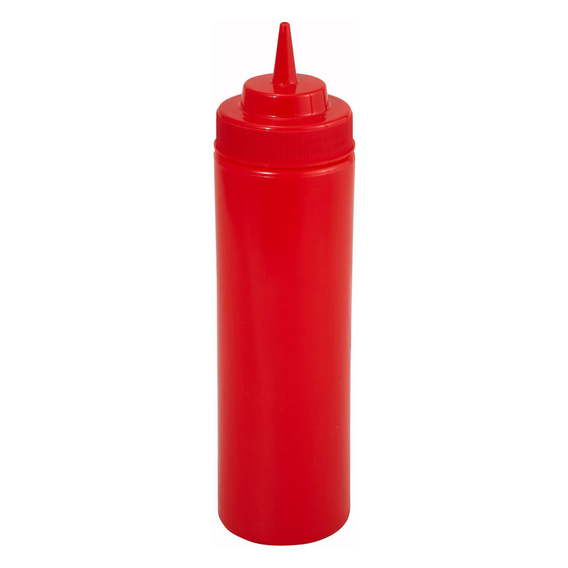Winco, PSW-12R, Squeeze Bottle, Wide Mouth, Plastic
