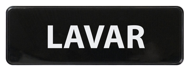 Winco, SGN-363, Sign, Compliance, 9" L, Black, Plastic