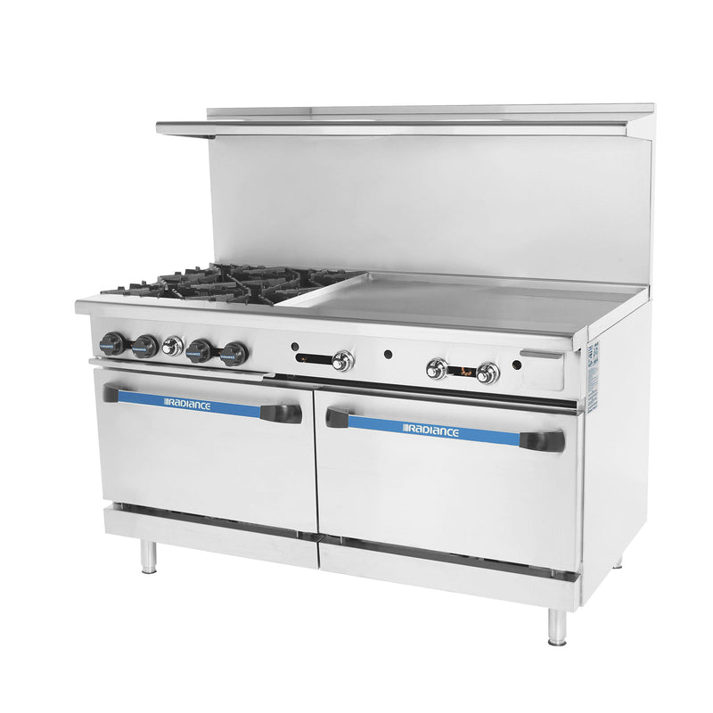 Turbo Air, TARG-4B36G, Range, 60" Restaurant, Gas, 4 Burners
