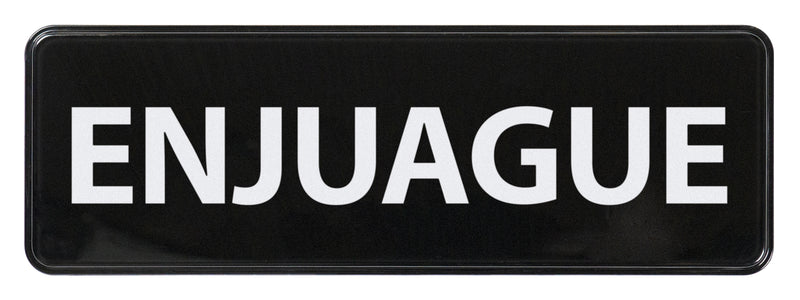 Winco, SGN-365, Sign, Compliance, 9" L, Black, Plastic