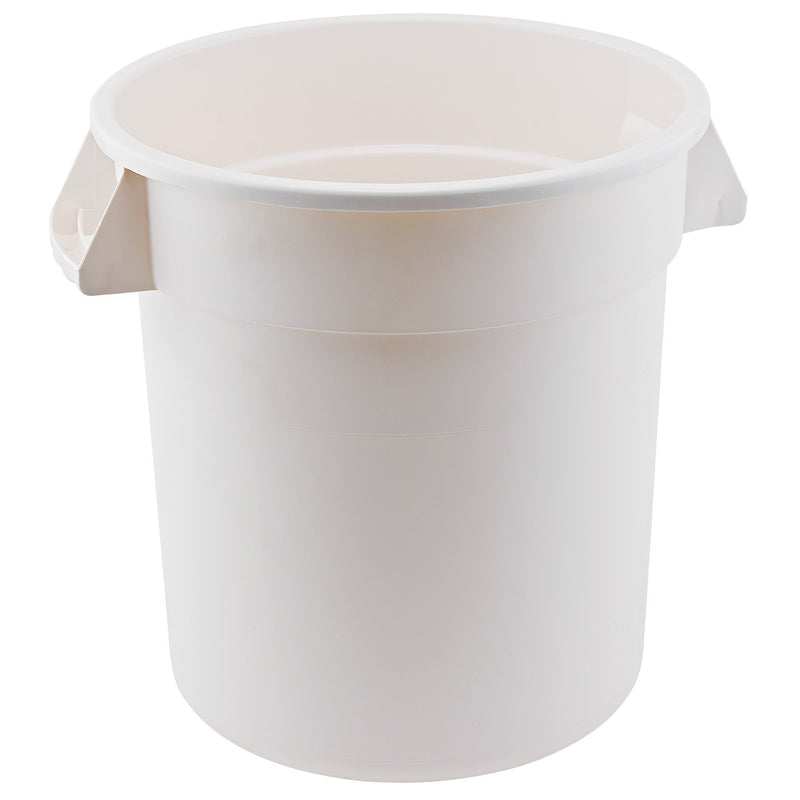 Winco, PTC-10W2, Round Trash Can, 10 Gallon, White