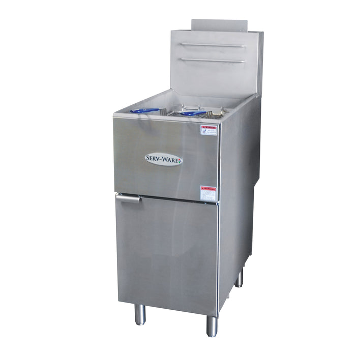 Serv-Ware, SGF-40L, Fryer, Gas, Floor Model, Full Pot