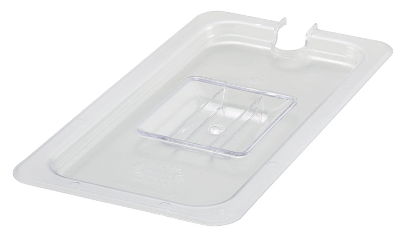 Winco, SP7300C, Food Pan Cover, Plastic, 1/3 Size, Slotted, Polycarbonate