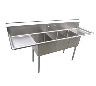 Serv-Ware, E3CWP24242-24-V, Sink, (3) Three Compartment