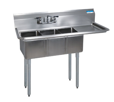BK Resources, BKS-3-1014-10-15R, Sink, (3) Three Compartment
