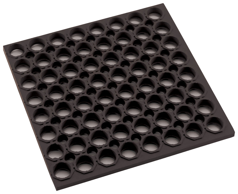 Winco, RBMH-35K, Floor Mat, Anti-Fatigue, Black, Rubber