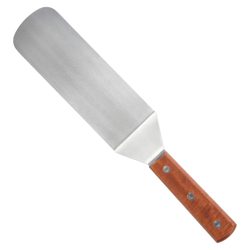 Winco, TN249, Turner, Solid, Stainless Steel, Wood
