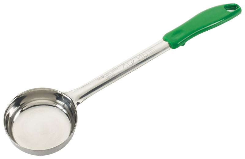 Winco, FPS-4, Spoon, Portion Control, Solid, Green, Stainless Steel