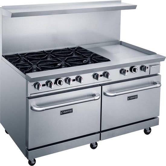 Dukers USA, DCR60-6B24GM, Gas Range with Griddle