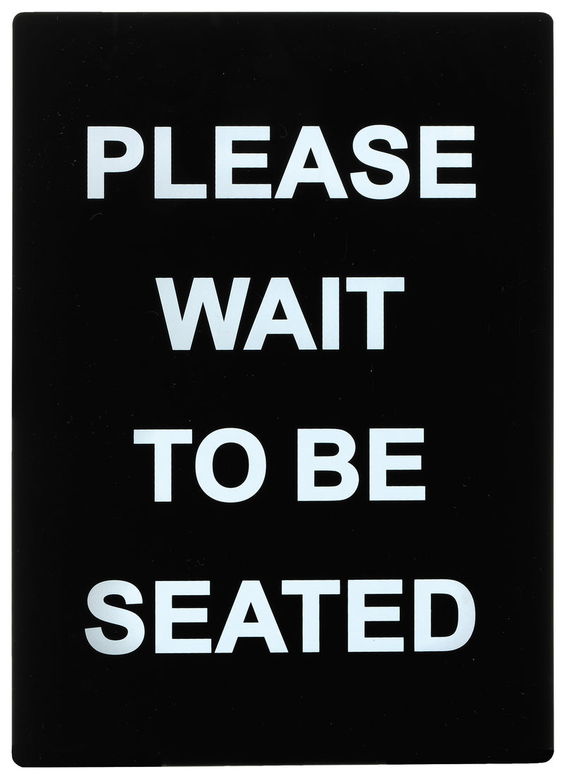 Winco, SGN-802, Sign, Compliance, 11.88" L, Black
