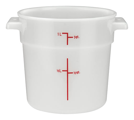 Winco, PPRC-1W, Round Food Storage Containers