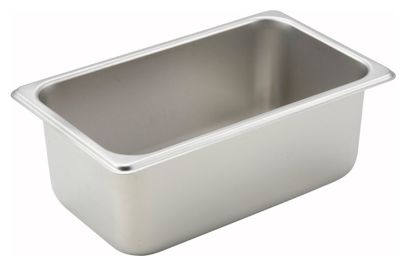 Winco, SPQ4, Steam Table Pan, Stainless Steel, 1/4 Size