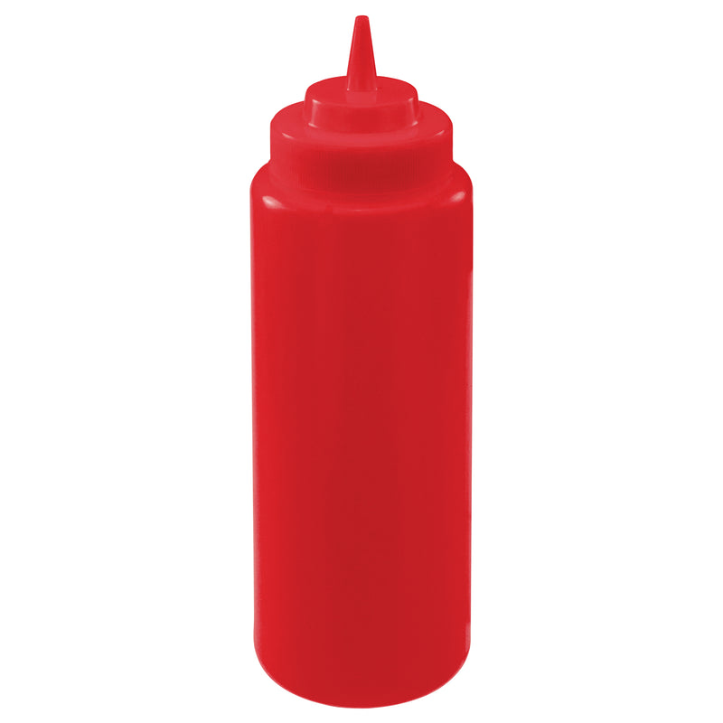 Winco, PSW-32R, Squeeze Bottle, Wide Mouth, Plastic