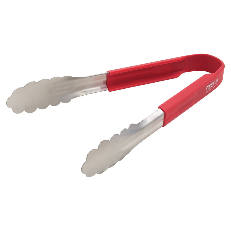 Winco, UTSH-9R, Utility Tongs, 9.25" L, Silicone