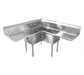 Serv-Ware, E3CWP18182-24-C, Sink, Corner, Compartment