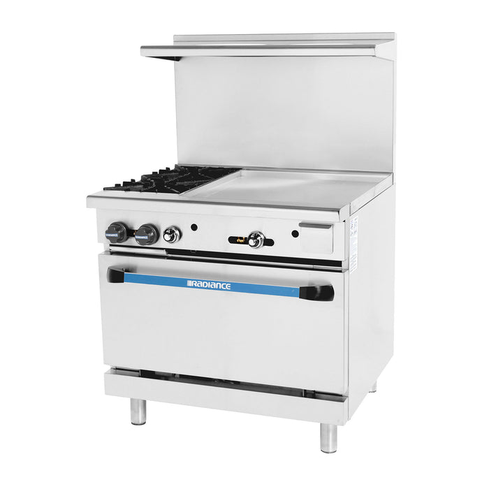 Turbo Air, TARG-2B24G, Range, 36&quot; Restaurant, Gas