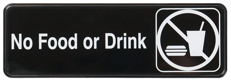 Winco, SGN-333, Sign, Compliance, 9" L, Black