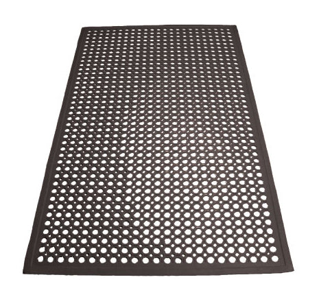 Winco, RBM-35K, Floor Mat, General Purpose, Black, Rubber