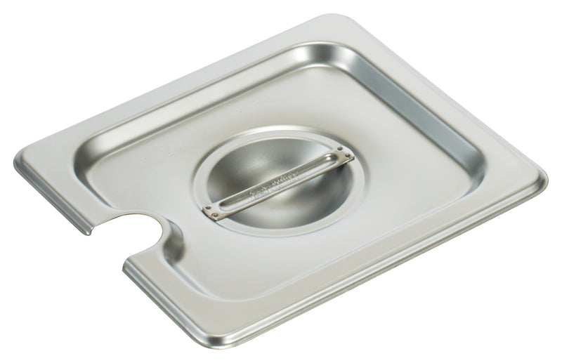 Winco, SPCS, Steam Table Pan Cover, Stainless Steel, 1/6 Size, Slotted