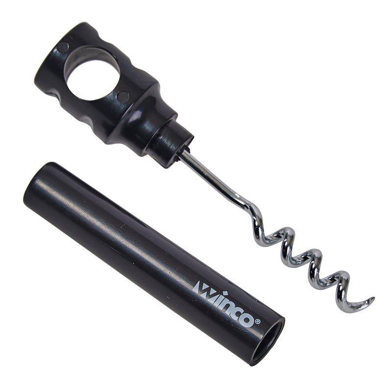 Winco, CO-4DK, Corkscrew, Black, Plastic