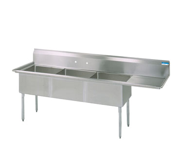 BK Resources, BKS-3-1824-14-24RS, Sink, (3) Three Compartment