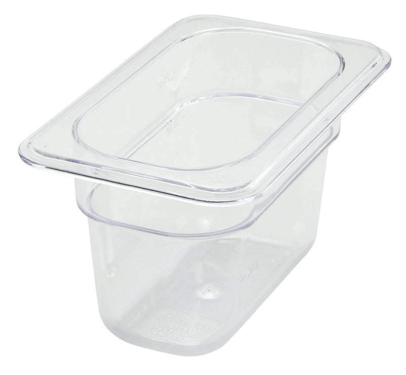 Winco, SP7904, Food Pan, Plastic, 1/9 Size, Polycarbonate
