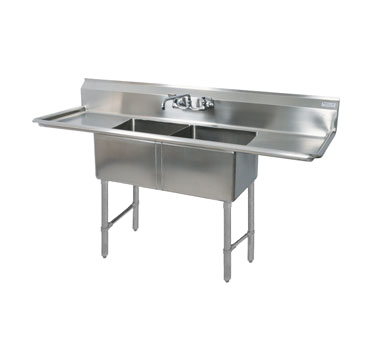BK Resources, BKS-2-18-12-18T, Sink, (2) Two Compartment