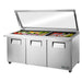 True Manufacturing, TSSU-72-30M-B-ST-FGLID-HC, Refrigerated Counter, Mega Top Sandwich / Salad Unit