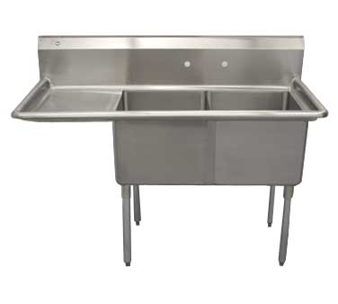 Serv-Ware, E2CWP2424L-24, Sink, (2) Two Compartment