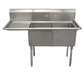 Serv-Ware, E2CWP2424L-24, Sink, (2) Two Compartment