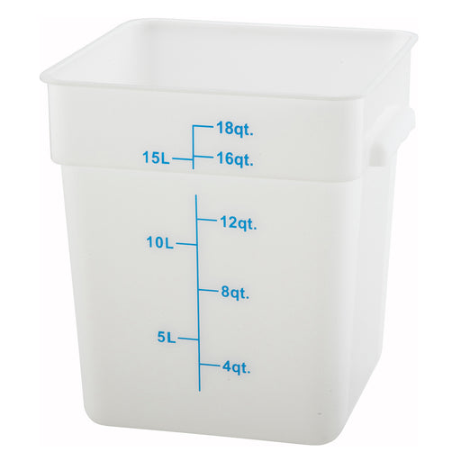 Winco, PTSC-18, Square Food Storage Containers