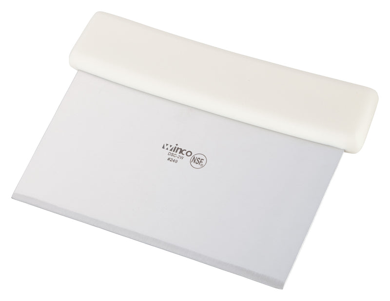 Winco, DSC-2W, Dough Cutter/Scraper, Plastic, White
