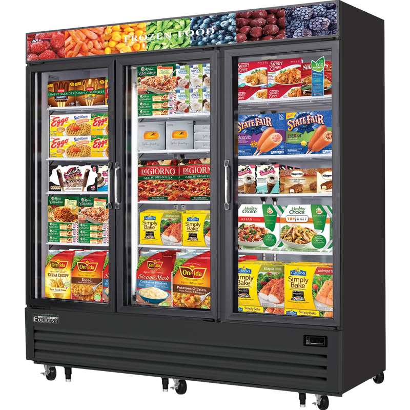 Everest Refrigeration, EMGF69B, Glass Door Merchandiser Freezer