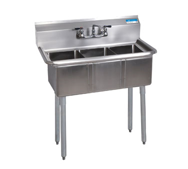 BK Resources, BKS-3-1014-10, Sink, (3) Three Compartment