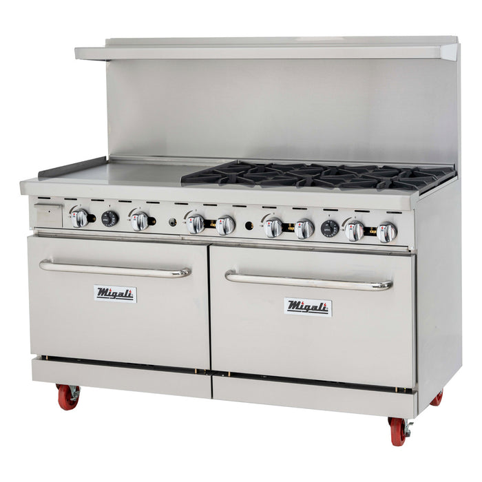 Migali, C-RO6B-24GL-LP, Commercial Range with Oven