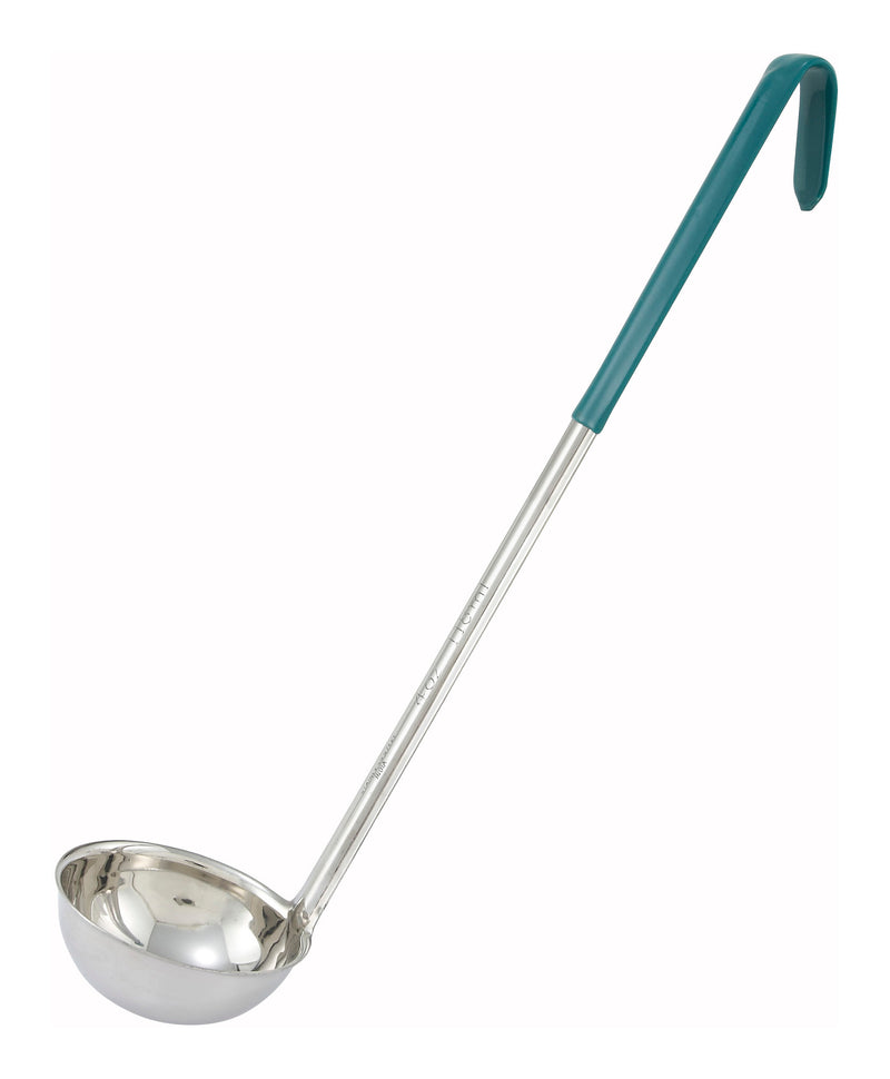 Winco, LDC-4, Ladle, Serving, Green, Stainless Steel