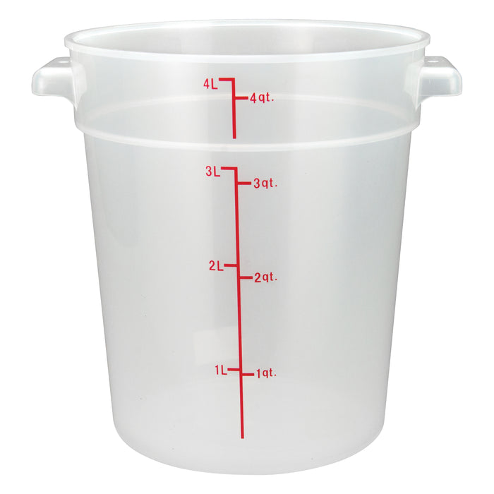 Winco, PTRC-4, Round Food Storage Containers