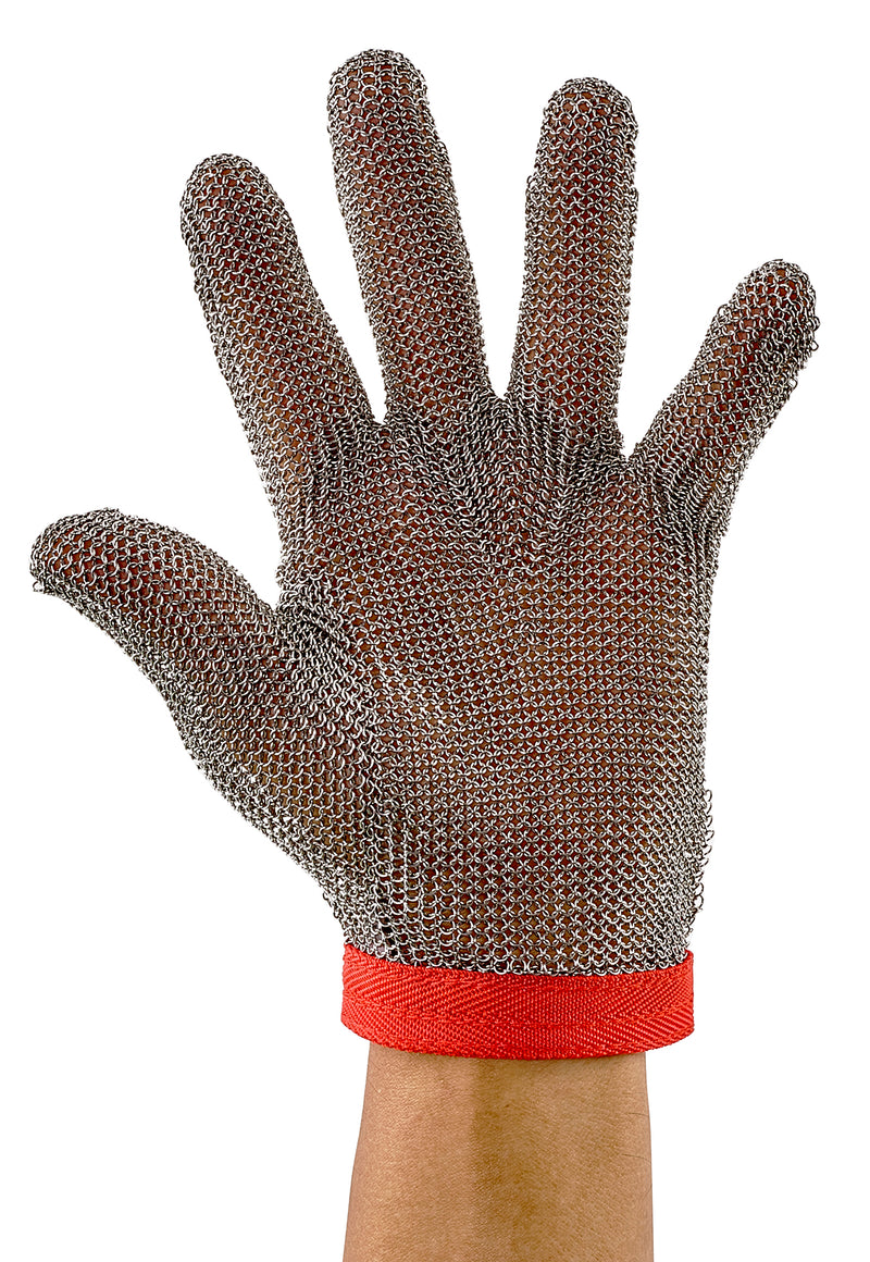 Winco, PMG-1M, Glove, Cut Resistant, Medium, Mesh, Red