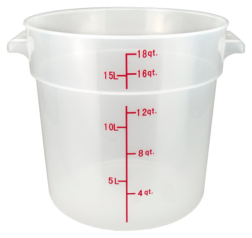 Winco, PTRC-18, Round Food Storage Containers